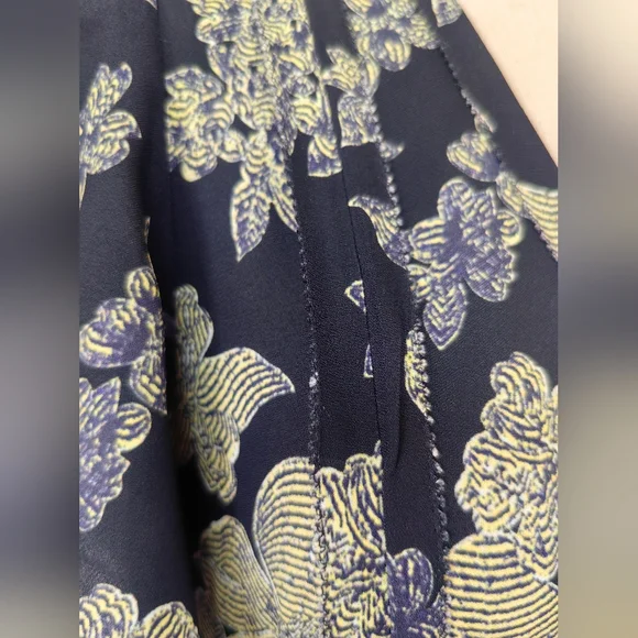 Ulla Johnson Evette Dress Blue Floral Printed Short Sleeve Dress